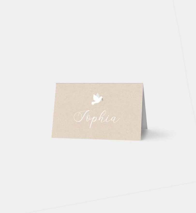 Tischkarte Jugendweihe Flying Bird · Crafty