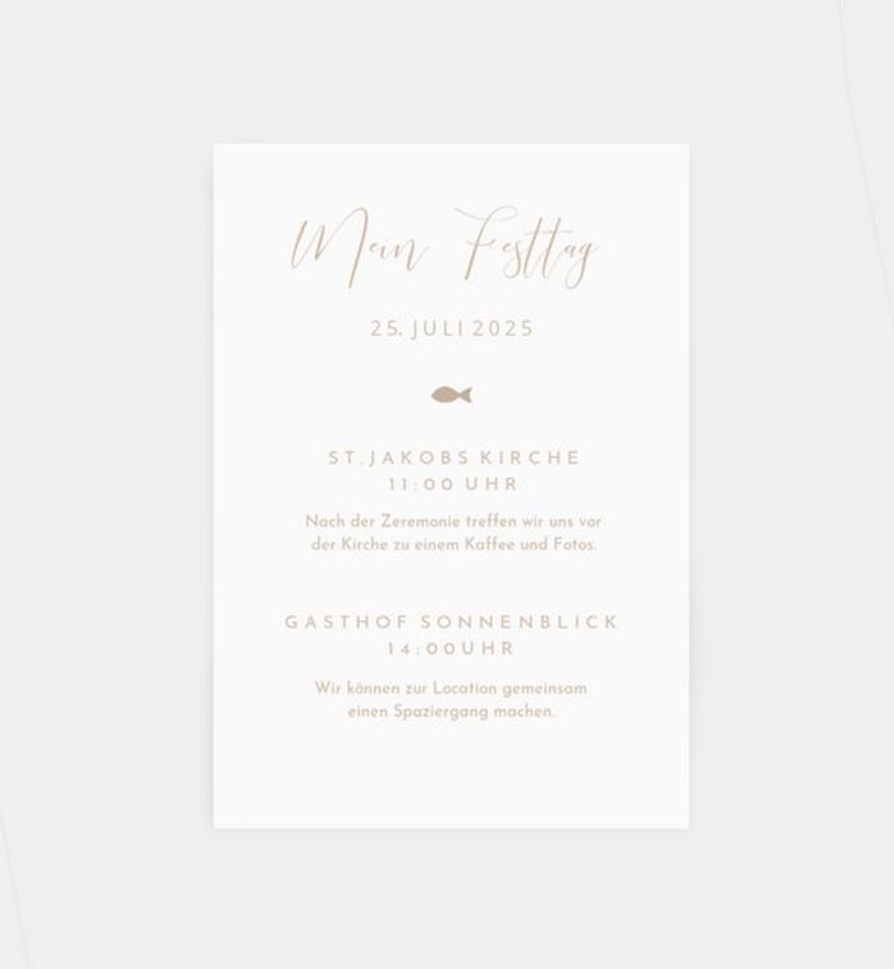 Einlegeblatt bedruckt Konfirmation Crafty & easy