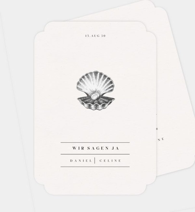Einladungskarte Hochzeit Golden Sea