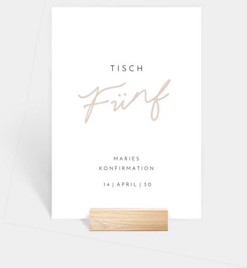 Tischnummer Kommunion Faith