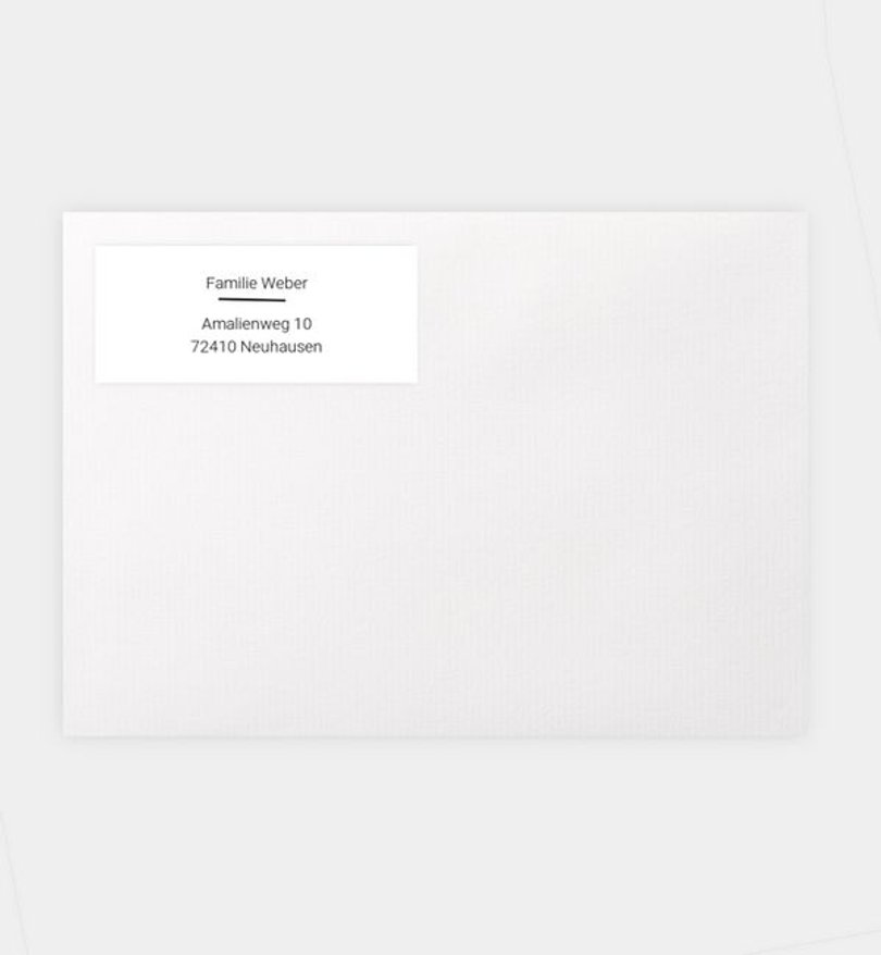 Absenderaufkleber Firmung Simple