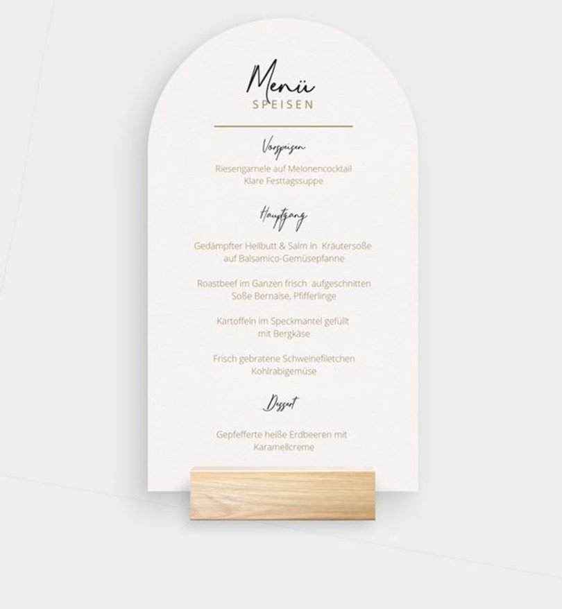 Menükarte Hochzeit Ringe