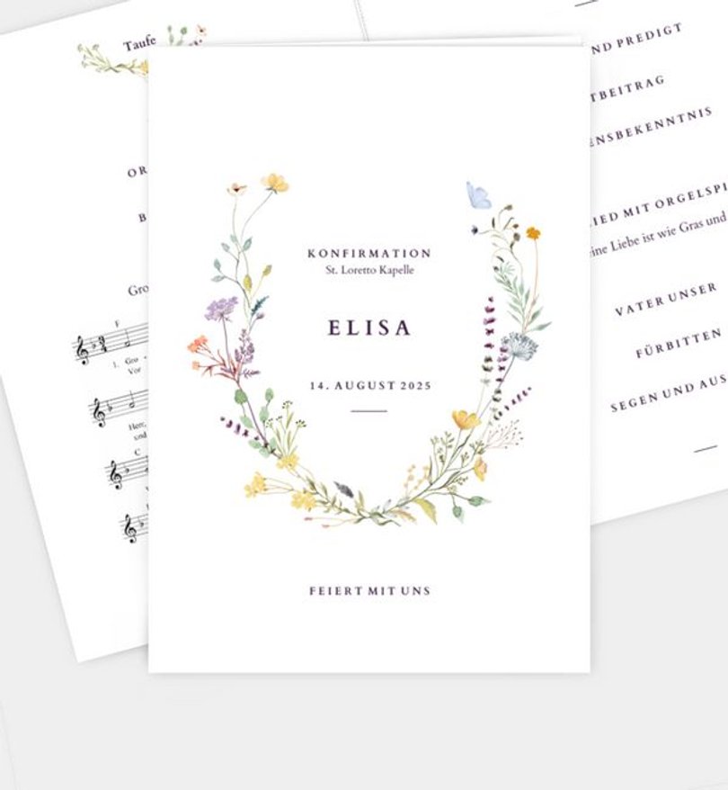 Kirchenheft Konfirmation Blütengarten
