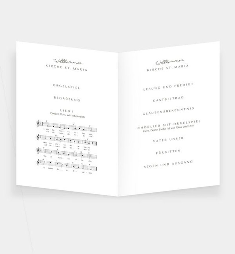 Einleger - Kirchenheft Hochzeit Schönes Land