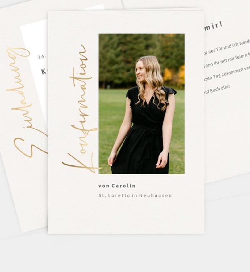 Einladungskarte Konfirmation Eleganter Tag