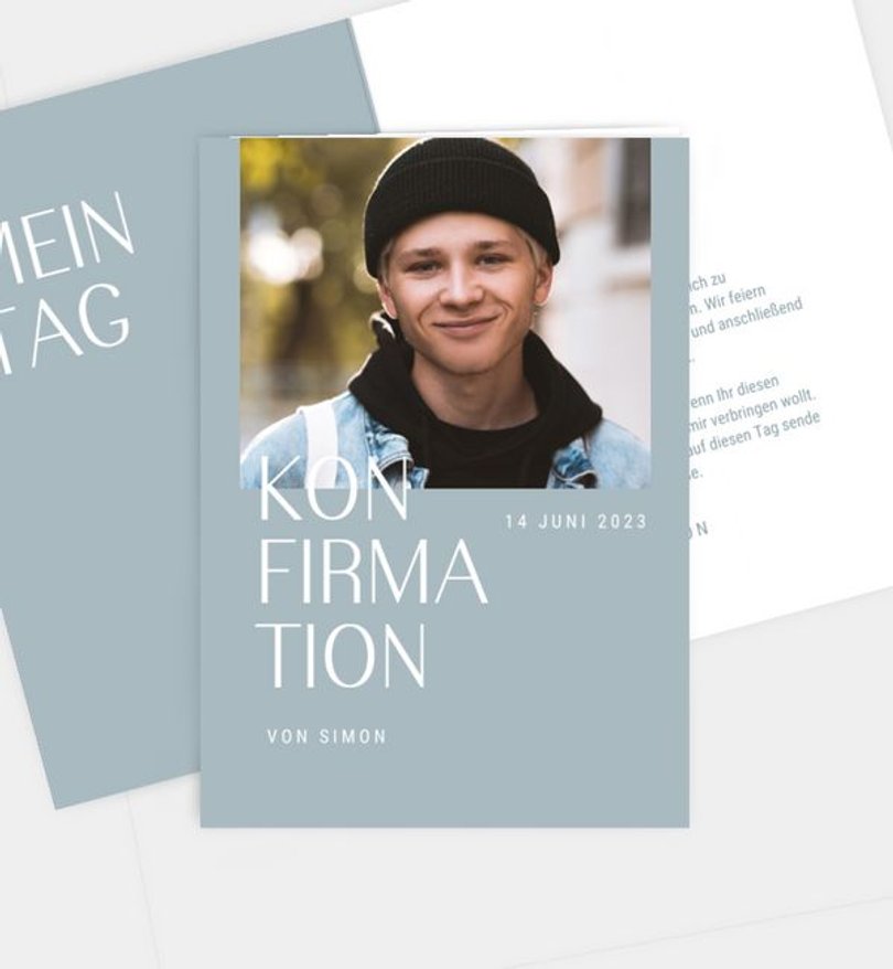 Einladungskarte Konfirmation Clarity