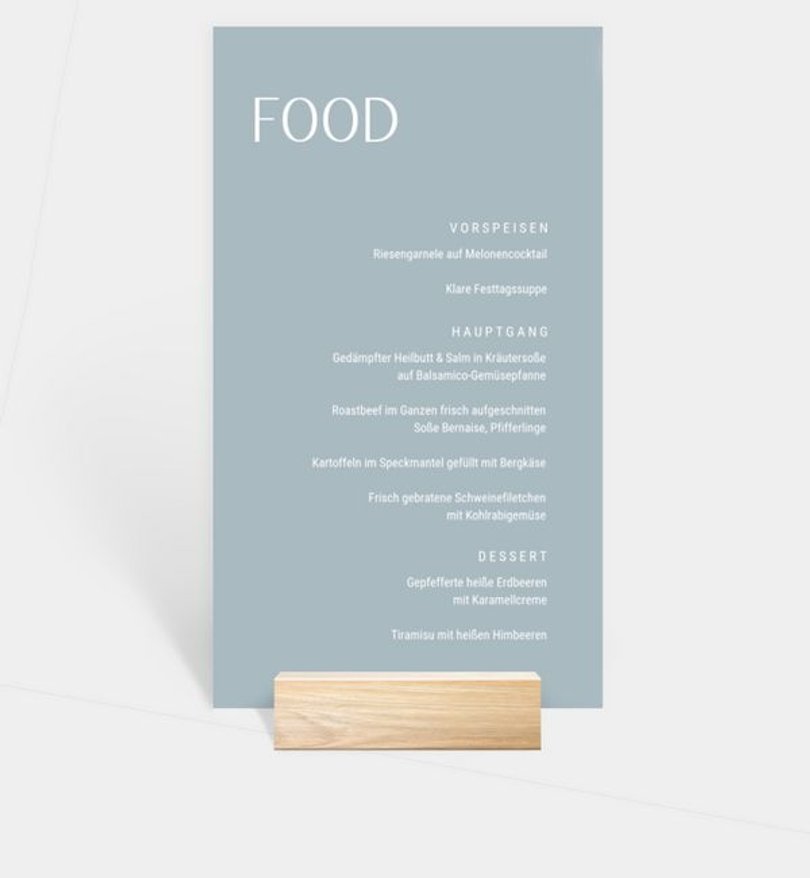 Menükarte Jugendweihe Clarity