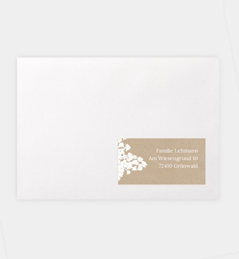 Empfängeraufkleber Konfirmation Kirschblüten