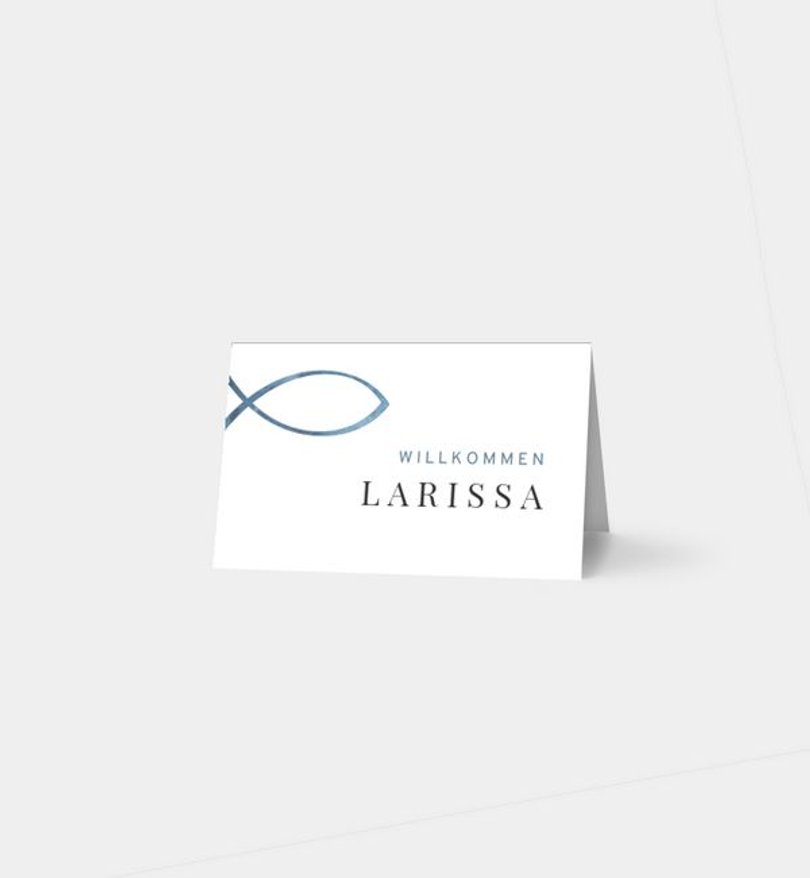 Tischkarte Konfirmation Meereswelten