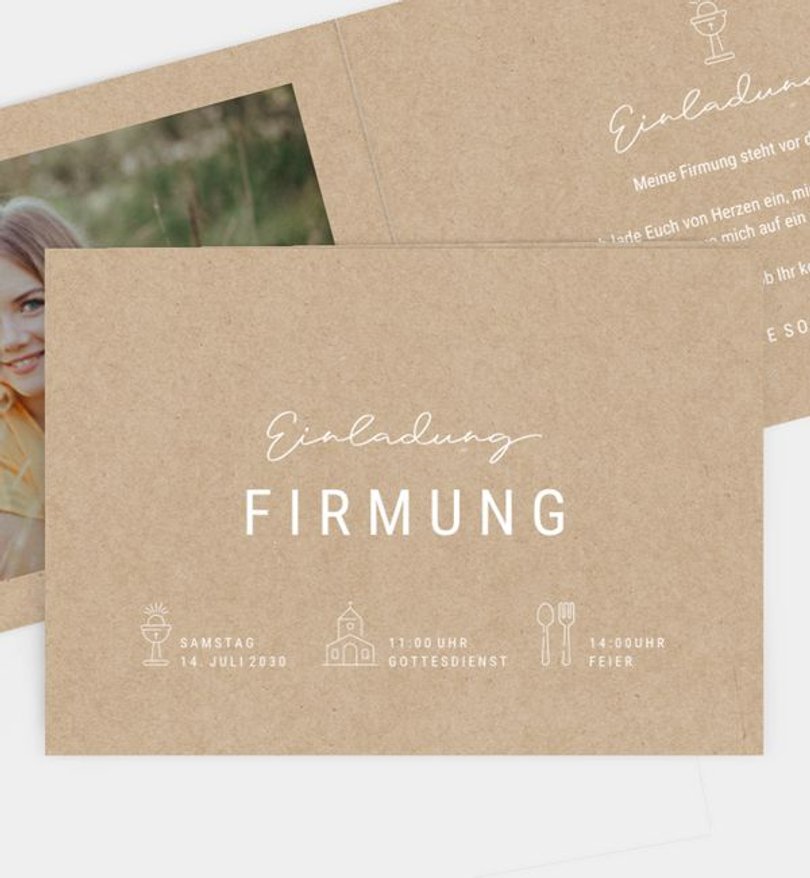 Einladungskarte Firmung Crafty Day