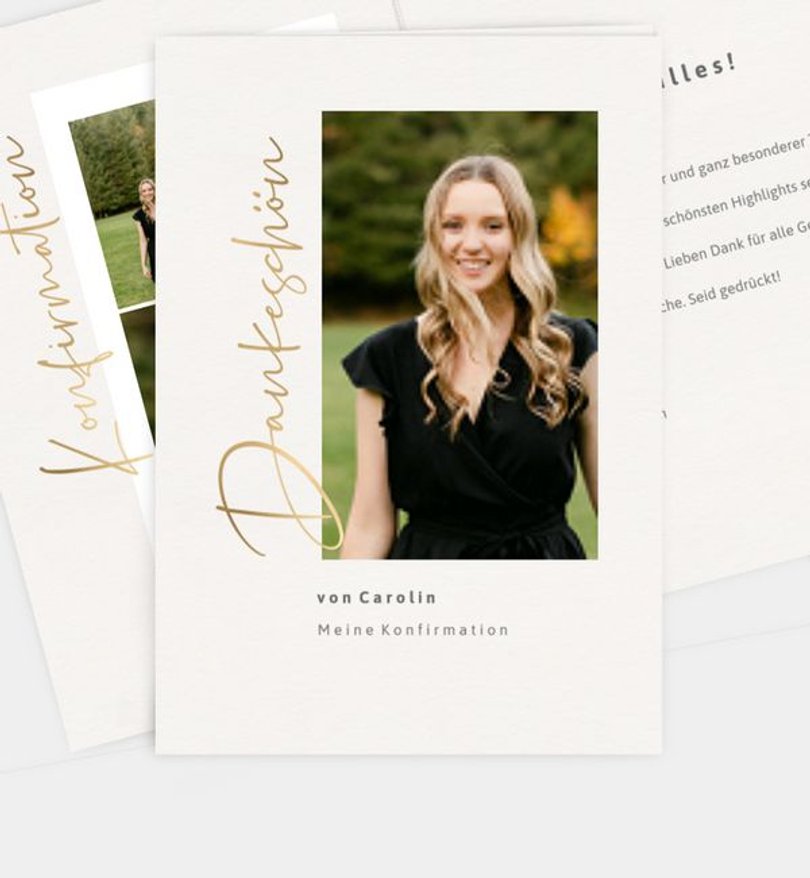 Dankeskarte Konfirmation Eleganter Tag