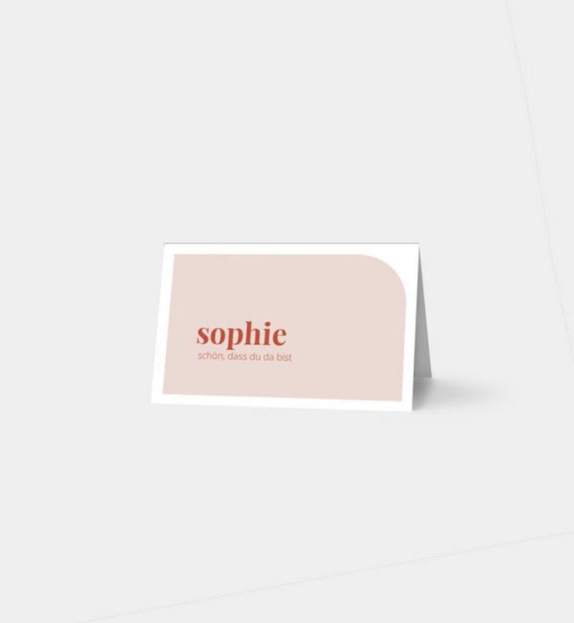 Tischkarte Geburtstag Modern Type