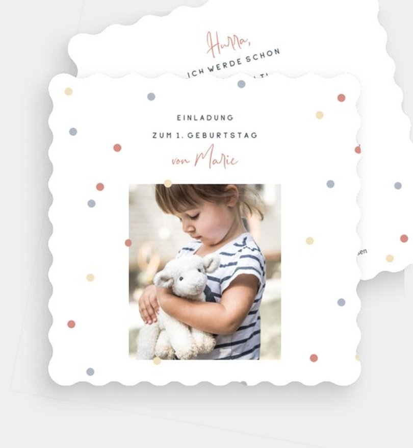 Einladungskarte Kindergeburtstag Little Confetti