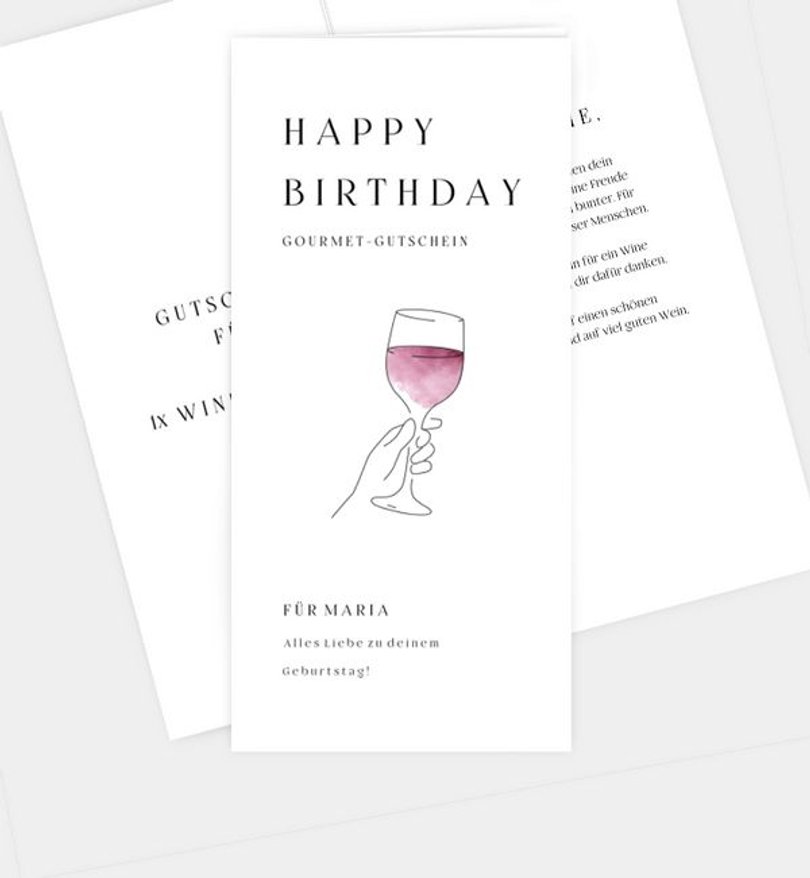 Gutscheinkarte Geburtstag Wine Tasting
