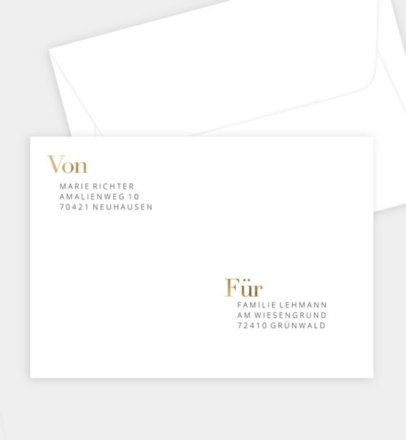 Briefumschlag Geburtstag Minimal Modern