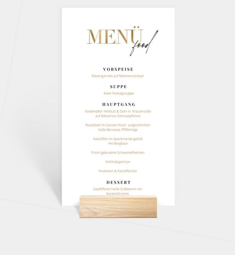 Menükarte Geburtstag Minimal Modern