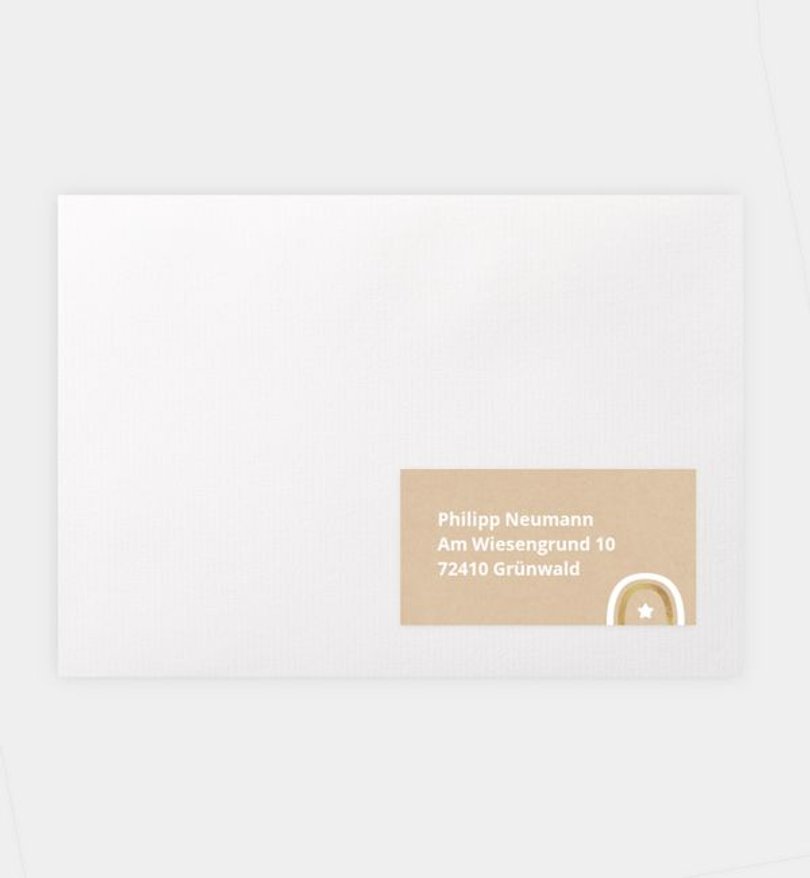 Empfängeraufkleber Kindergeburtstag Froher Regenbogen · Crafty