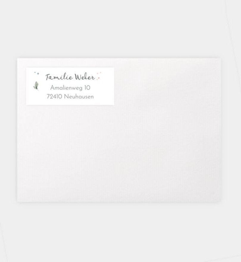Absenderaufkleber Taufe Arche