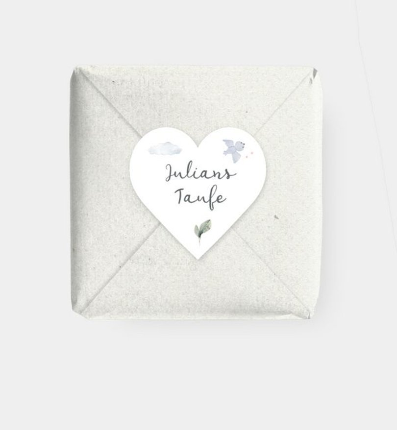 Geschenkaufkleber Taufe Arche