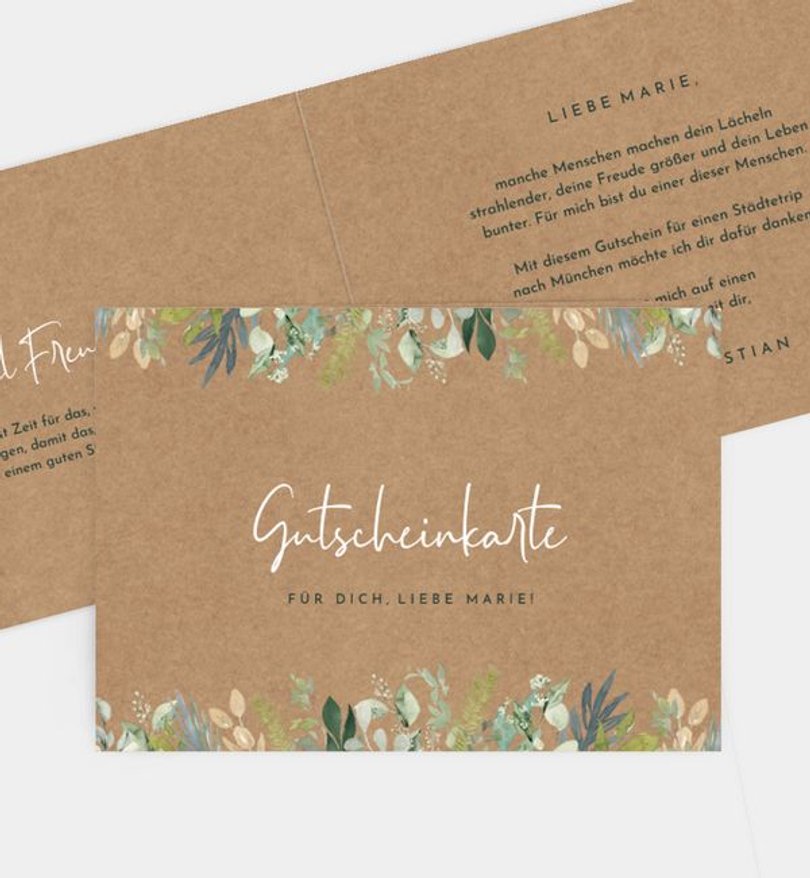 Gutscheinkarte Geburtstag Wiesenbouquet