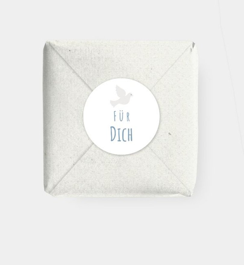Geschenkaufkleber Taufe Täubchen