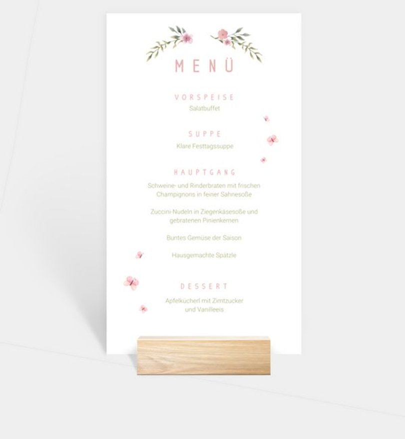 Menükarte Kindergeburtstag Pferdemädchen