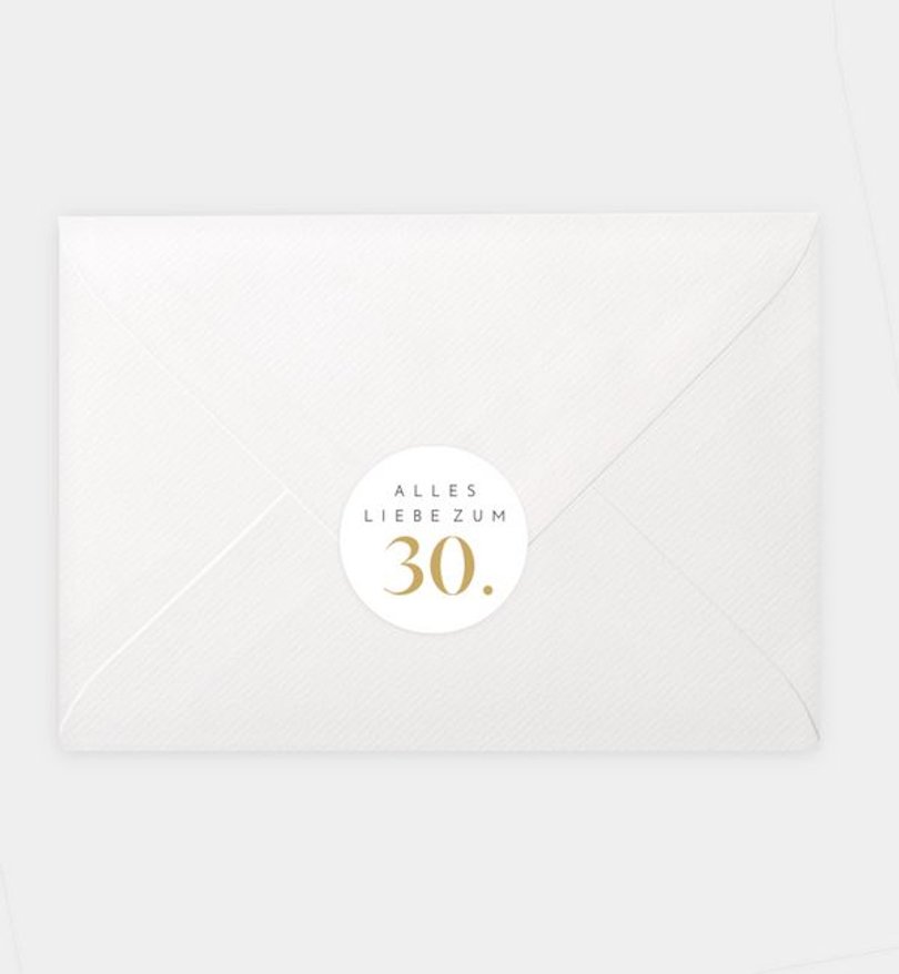 Siegelsticker Geburtstag Graceful