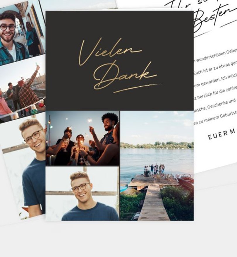 Dankeskarte Geburtstag Birthdayfont