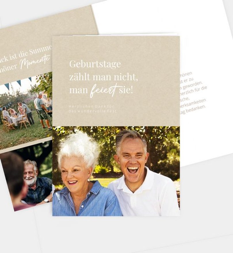 Dankeskarte Geburtstag Birthday Magic · Vintage