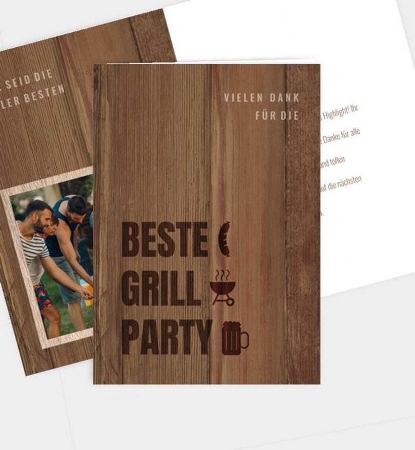 Dankeskarte Geburtstag Grillparty