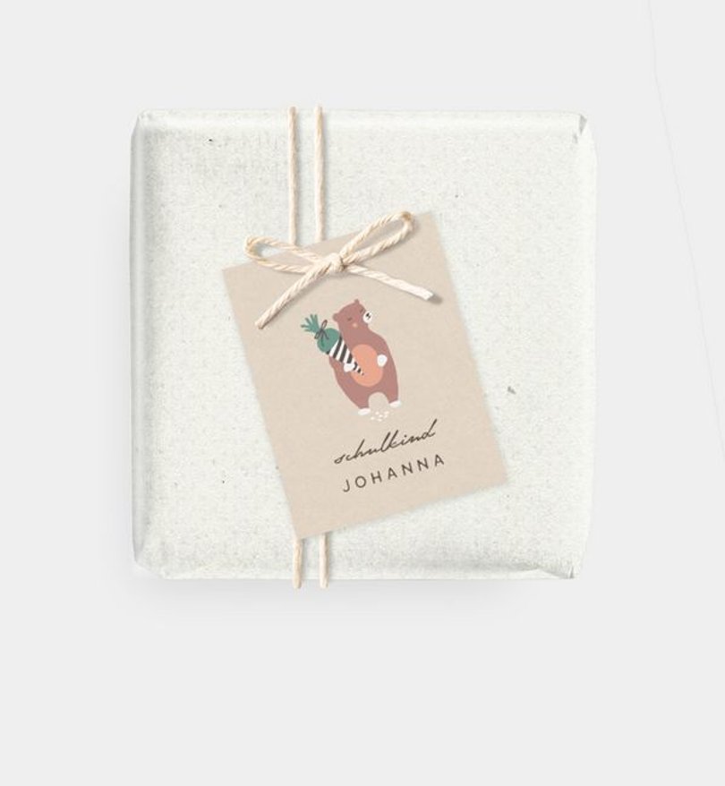 Geschenkanhänger Einschulung Animals