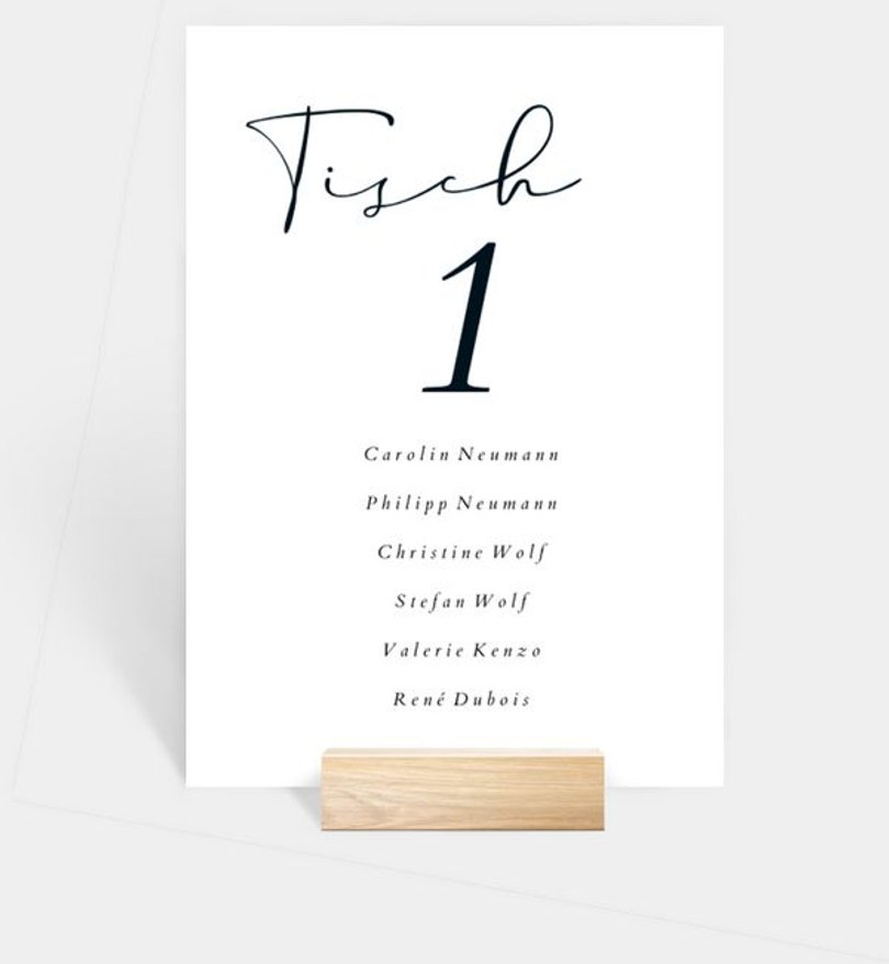 Gruppentischkarte Hochzeit Sweet Moment