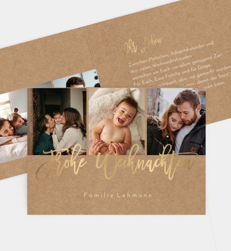 Weihnachtskarte Weihnachten/Privat Golden Words · Crafty