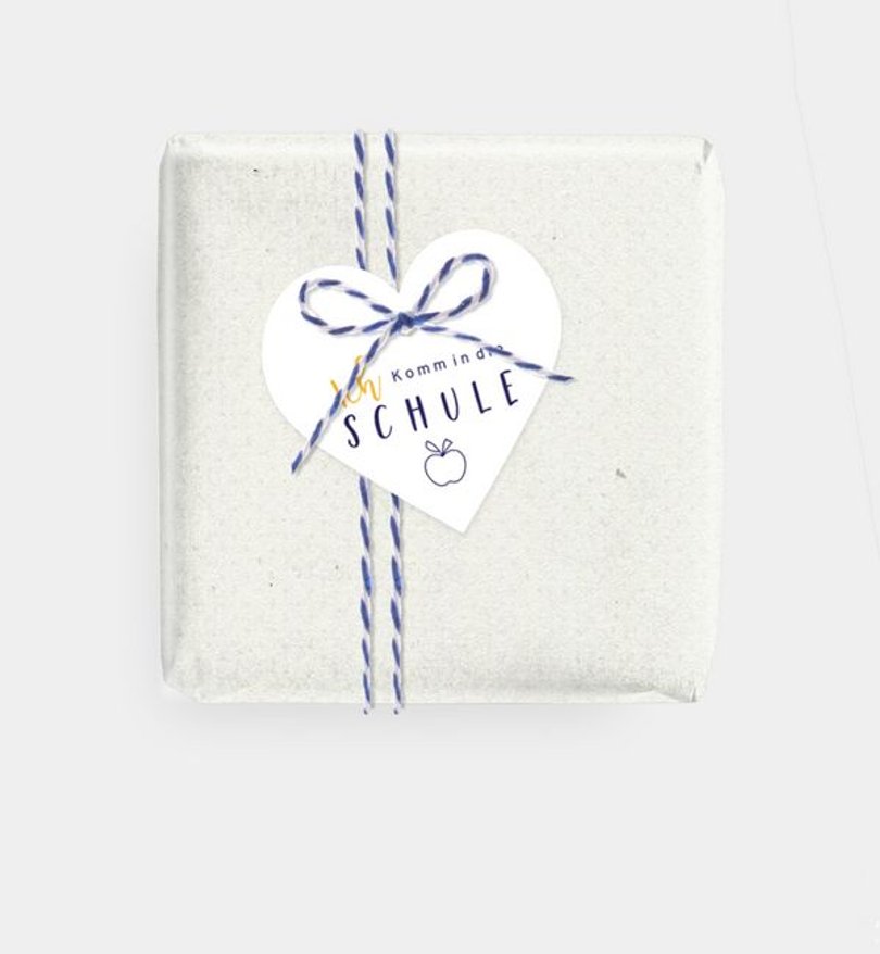 Geschenkanhänger Einschulung Auf zur Schule