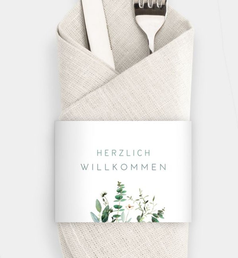 Besteck Servietten-Zubehör Hochzeit Greenbouquet