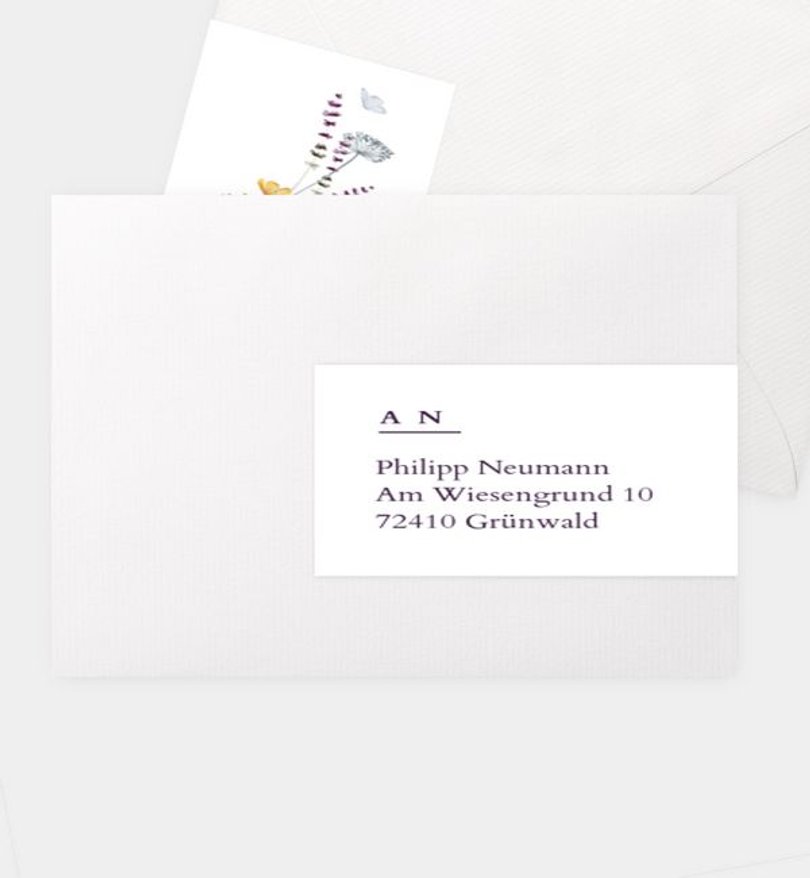 Adressaufkleber Sommerfest Blütengarten