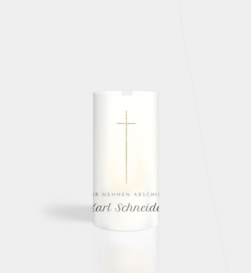 Windlichtkarte Trauer Ruhe
