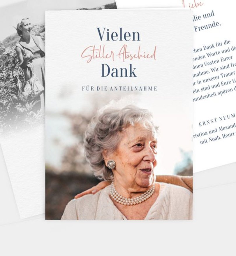 Dankeskarte Trauer Weicher Übergang