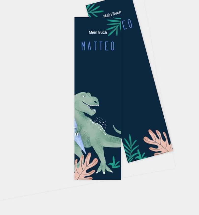 Lesezeichen Einschulung Tyrannosaurus