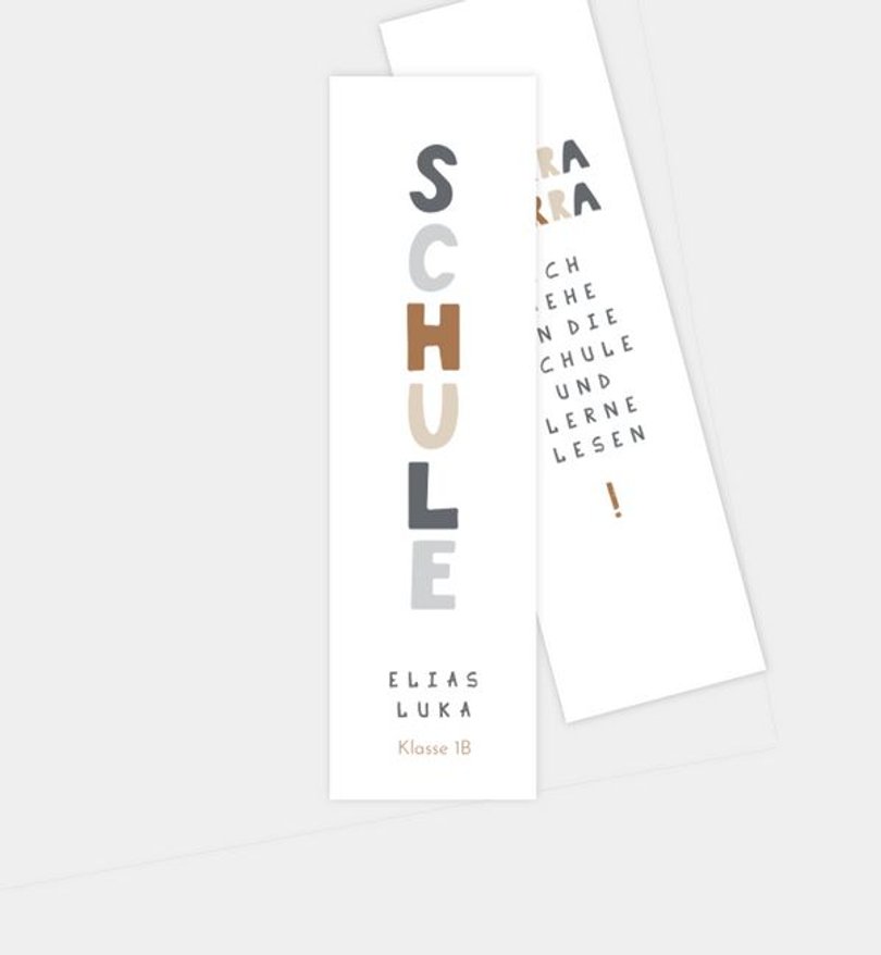 Lesezeichen Einschulung Schulcrew
