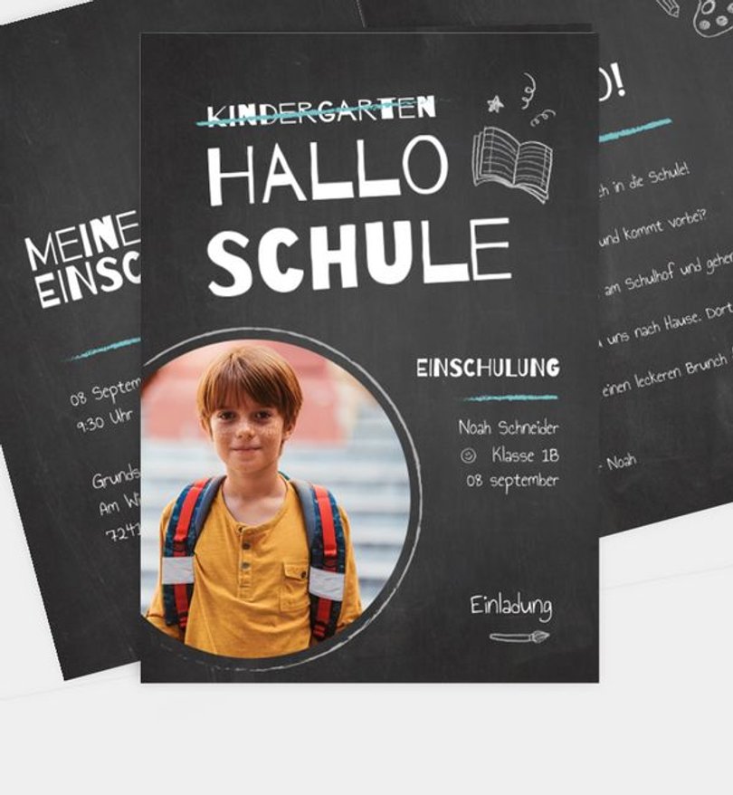 Einladungskarte Einschulung Scuola