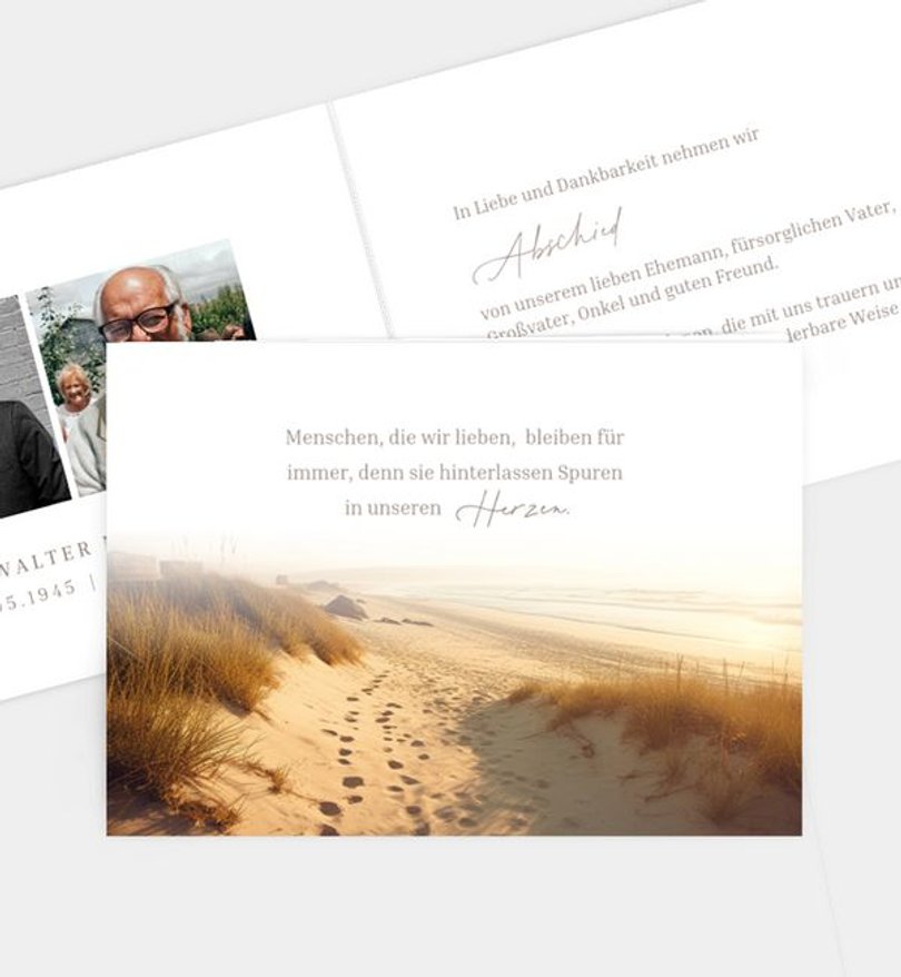 Dankeskarte Trauer Away