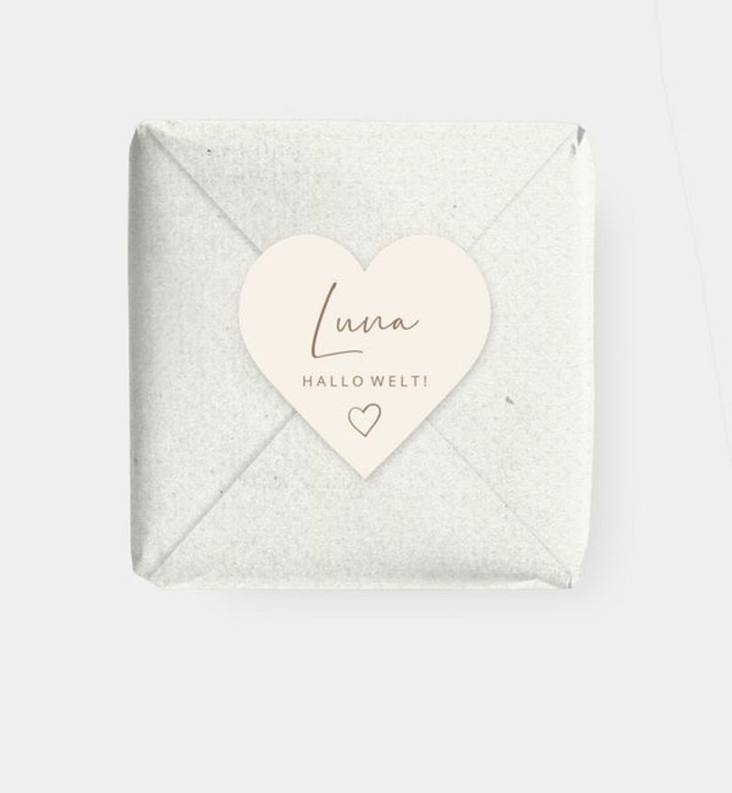 Geschenkaufkleber Geburt Tiempo