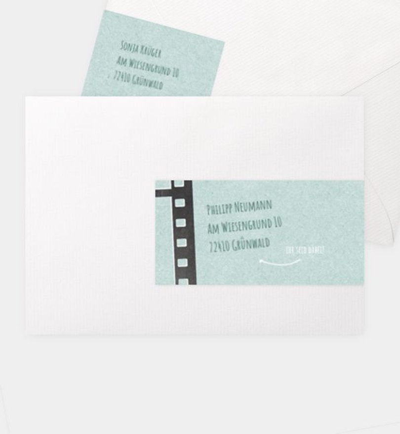 Adressaufkleber Geburtstag Filmstreifen