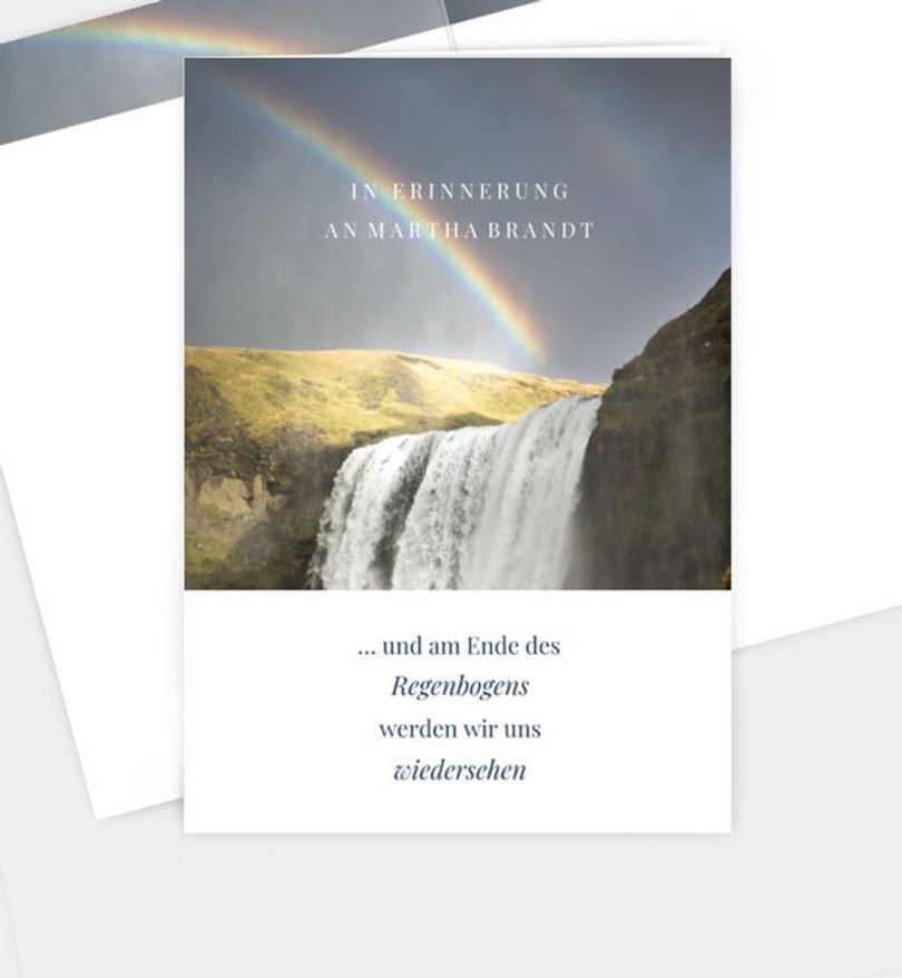 Kirchenheft Trauer Regenbogen