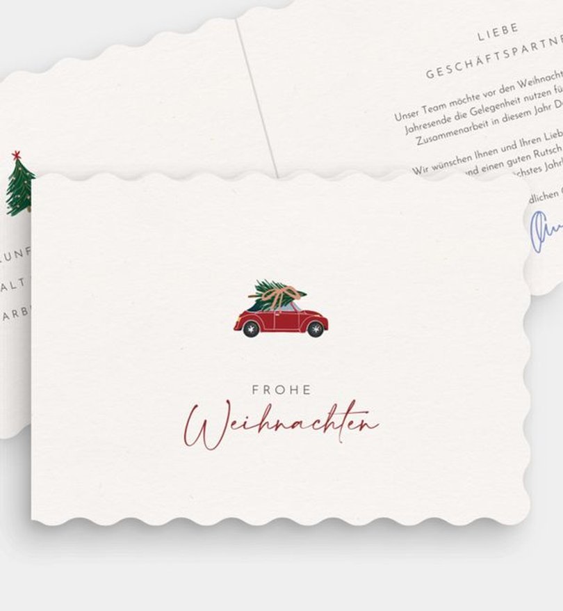 Weihnachtskarte Weihnachten geschäftlich Driving Home