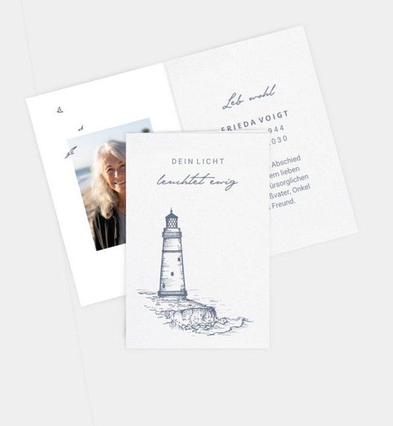 Sterbebilder Trauer Leuchtturm