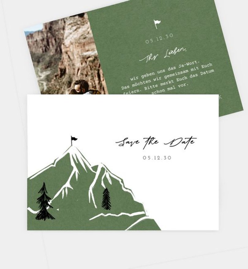 Save-The-Date Karte Hochzeit Wanderlust