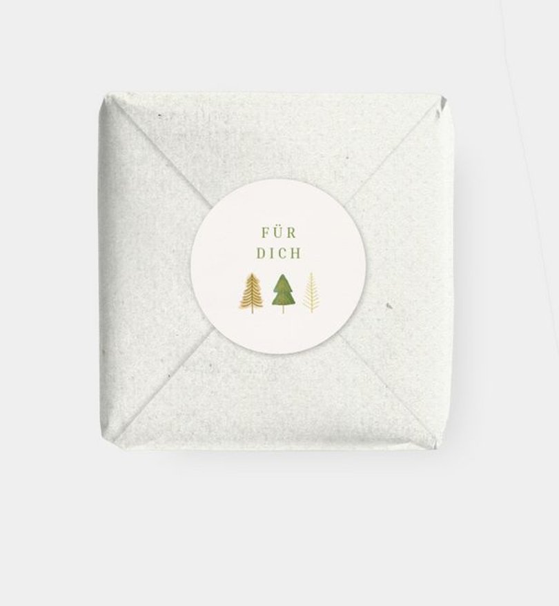 Geschenkaufkleber Geschäftlich Zauberwald