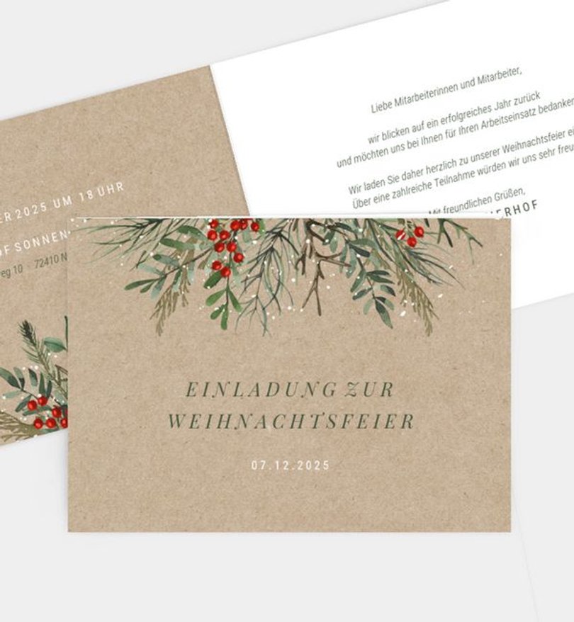 Weihnachtsfeier Weihnachtsfeier Tannennadeln
